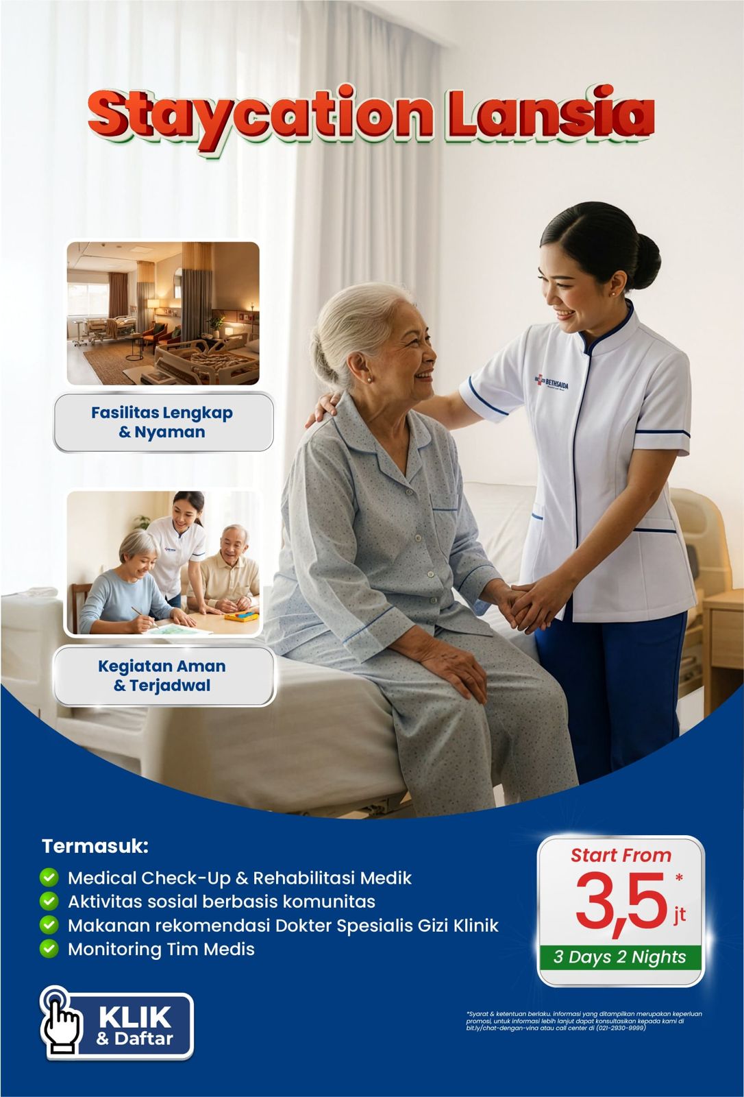 staycation lansia  Bethsaida Hospitals